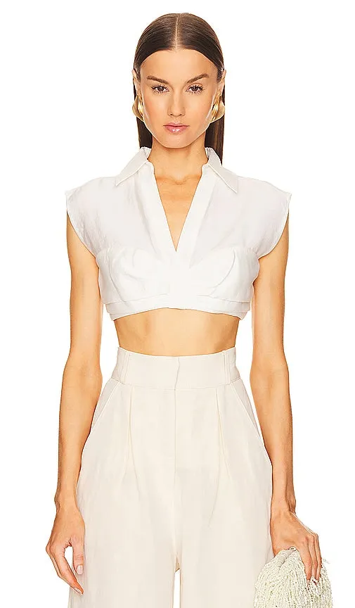 Cult Gaia Janette Top in White