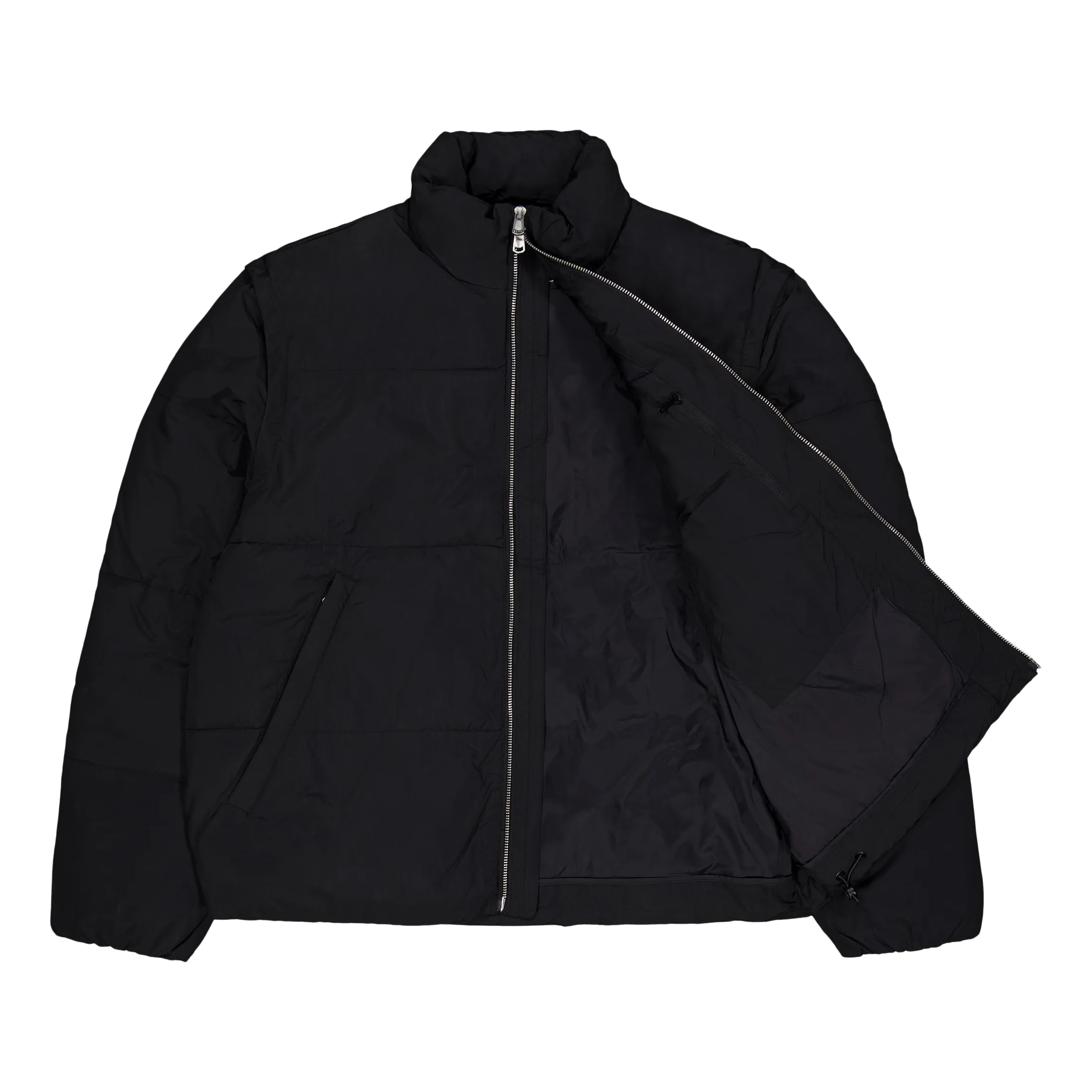 Detachable Sleeves Puffer Black
