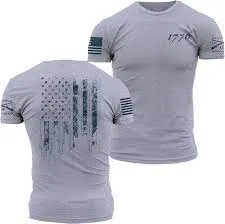 GRUNT STYLE 1776 FLAG TSHIRT (HEATHER GREY)