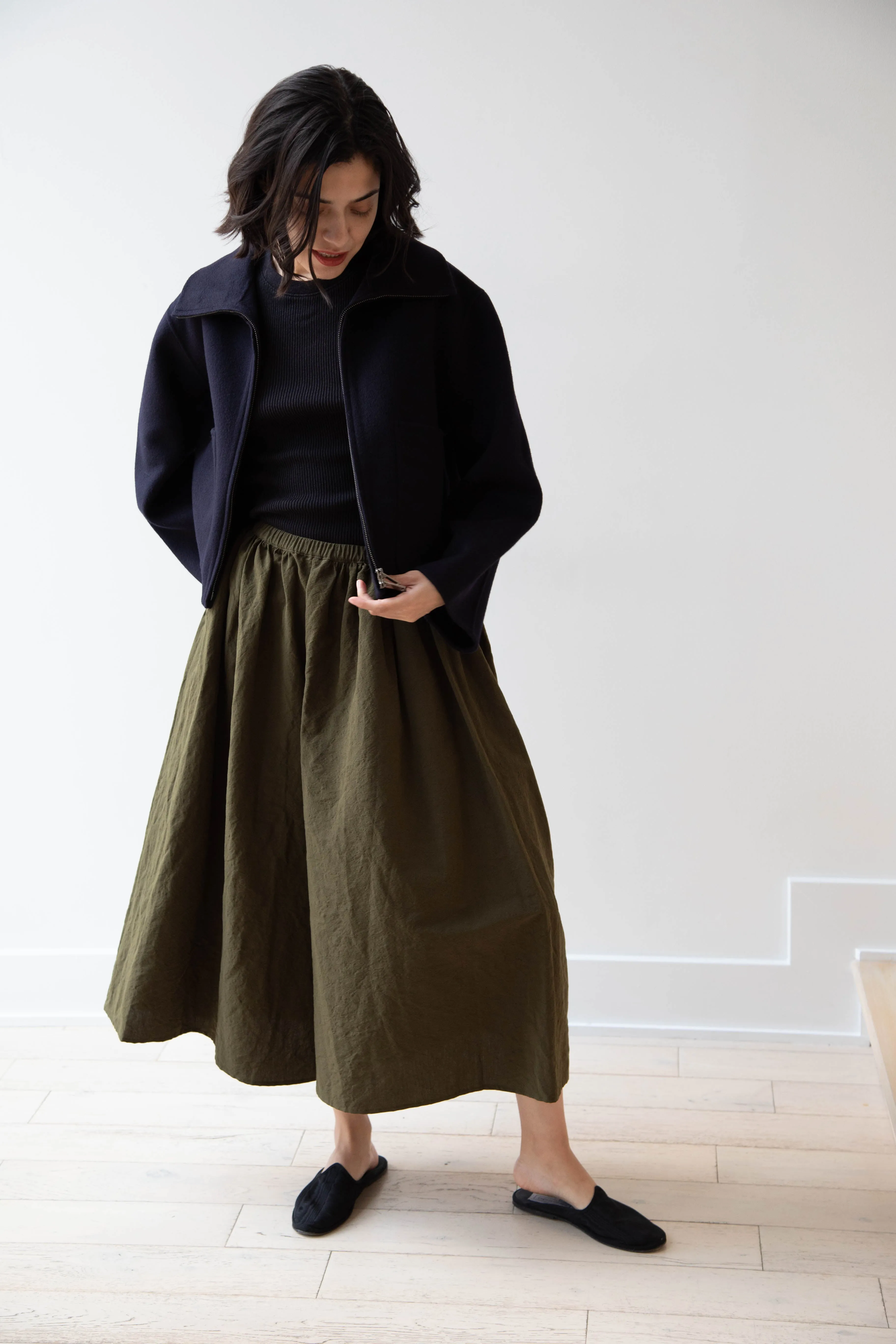 The Loom | Wool Cashmere Zip Up in Navy