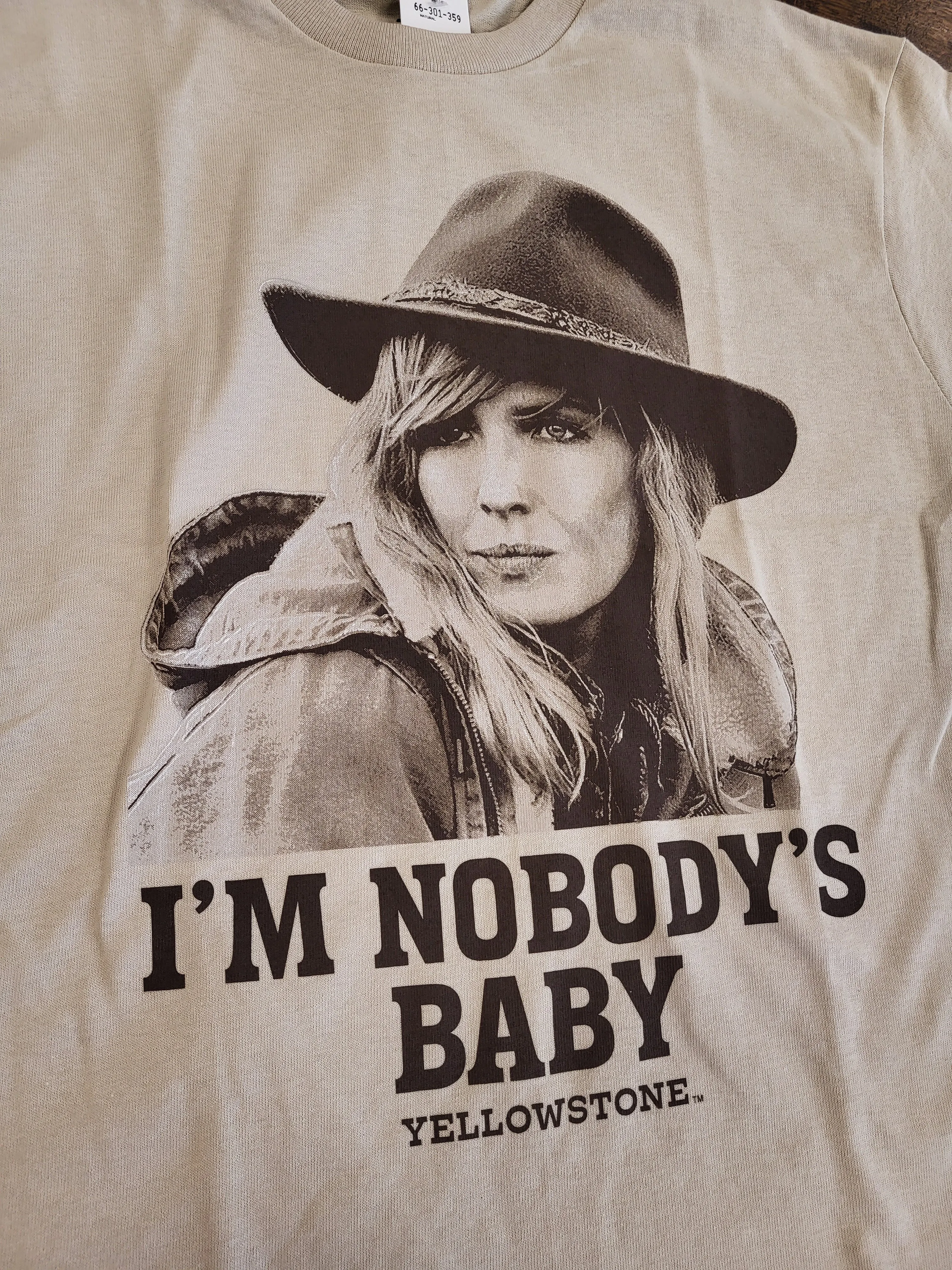 YELLOWSTONE NOBODY'S BABY SS SHIRT NATURAL
